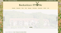 Desktop Screenshot of hotel-sackwitzer-muehle.de